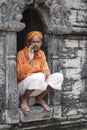 Hinduist Sadhu, Holy Man, at Pashupatinath Temple, a Hindu temple - Kathmandu, Nepal