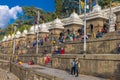 People in Pashupatinath temple ghat in Kathmandu