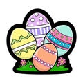 Bunny Hiding Easter Eggs Behind Bushes Royalty Free Stock Photo