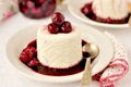 Mini-Paskha with Cherry Sauce Royalty Free Stock Photo