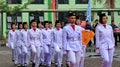 Paskibraka an Indonesian flag raiser during the while on duty at the flag ceremony