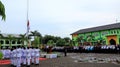 Paskibraka an Indonesian flag raiser during the while on duty at the flag ceremony