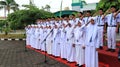 Paskibraka an Indonesian flag raiser during the while on duty at the flag ceremony