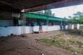 People at a cheap fast food stall