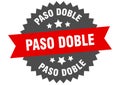 paso doble sign. paso doble circular band label. paso doble sticker Royalty Free Stock Photo