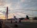 Pasopati Bridge is an icon from the city of Bandung, Indonesia Royalty Free Stock Photo