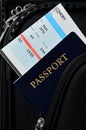 Pasport in suitcase Royalty Free Stock Photo