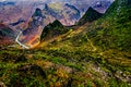 A pass in Hoang Lien Son Mountains of Vietnam