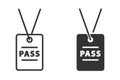 Pass icon isolated on a white background Royalty Free Stock Photo