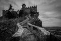 Pass of the witches at Republic of San Marino - black and white