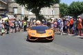 Passage of an advertising car of Named sport in the caravan of the Tour de France