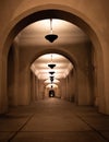 Arches on a illuminated passage