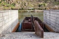 Passage boat in the Tagus river near the city of Toledo, Spain