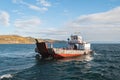 Passage-boat with tourists