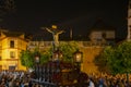 Passage of the Christ of the Foundation of the Brotherhood of the Negritos, Holy Week in Seville Royalty Free Stock Photo