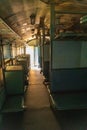 Interior of a Second Class Train carriage in India Royalty Free Stock Photo