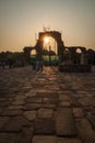 Iron Pillar in the Qutub Minar Complex, Delhi, India Royalty Free Stock Photo