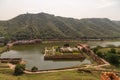 View from the Diwan-e-aam, Amber, Fort Amer , Rajasthan, India