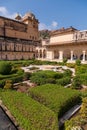 Sheesh Mahal and garden, Amber Fort, Amer , Rajasthan, India Royalty Free Stock Photo