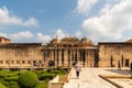 Rear of the Ganesh Pol in the Amber, Fort Amer , Rajasthan, India Royalty Free Stock Photo