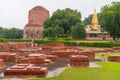 Dhamekh Stupa at Sarnath Royalty Free Stock Photo