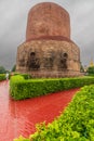 Dhamekh Stupa at Sarnath Royalty Free Stock Photo