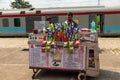 Station food seller on Kalka Station Royalty Free Stock Photo