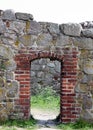 Passage in an old wall