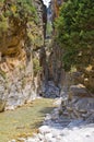 Passage of Samaria Gorge, Crete, Greece Royalty Free Stock Photo