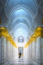 Passage of Sheikh Zayed Grand Mosque Abu-Dhabi Royalty Free Stock Photo