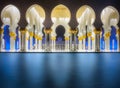 Passage of Sheikh Zayed Grand Mosque Abu-Dhabi Royalty Free Stock Photo