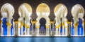 Passage of Sheikh Zayed Grand Mosque Abu-Dhabi Royalty Free Stock Photo