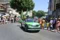 Passage of a Skoda car in the Tour de France caravan