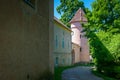 Passage to the medieval castle. Royalty Free Stock Photo