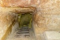 Passage to the pyramid`s burial chamber Royalty Free Stock Photo