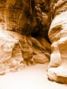 Passage walls in Petra, Jordan Royalty Free Stock Photo