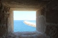 Passage way near Citadel of Qaitbay, Egypt. Royalty Free Stock Photo