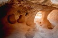 Passages made in mountain of Cappadocia Royalty Free Stock Photo