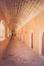 Passageway in the West Gate at the Arkadi Monastery, Arkadi, Crete, Greece Royalty Free Stock Photo