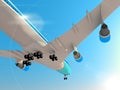passanger airplane taking off Royalty Free Stock Photo