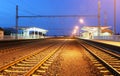 Passanger train station - railroad Royalty Free Stock Photo