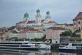 PASSAU, GERMANY - September 14, 2023. Waterfront of the Danube river in Passau, Germany on September 14, 2023.Passau city Royalty Free Stock Photo