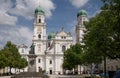 Horizontal view of St. Stephen\'s Cathedral, a baroque church built in Passau in 1688 Royalty Free Stock Photo