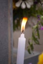 Passed away memory. Candle flame,Thailand Royalty Free Stock Photo