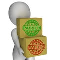 Passed And Failed Boxes Mean Product Testing