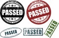 Passed Rubber Stamps Seals (Vector) Royalty Free Stock Photo