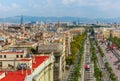 Passeig de Colom in Barcelona, Catalonia, Spain Royalty Free Stock Photo