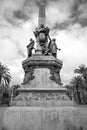 Passeig de Lluis Companys is a promenade in the Ciutat Vella and Eixample districts of Barcelona, Spain Royalty Free Stock Photo