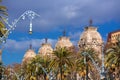 Passeig de Lluis Companys is a promenade in the Ciutat Vella and Eixample districts of Barcelona, Spain Royalty Free Stock Photo