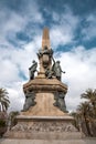 Passeig de Lluis Companys is a promenade in the Ciutat Vella and Eixample districts of Barcelona, Spain Royalty Free Stock Photo